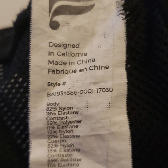 Fabletics Black Mesh Multistrap Athletic Top Sz S - Picture 6 of 7